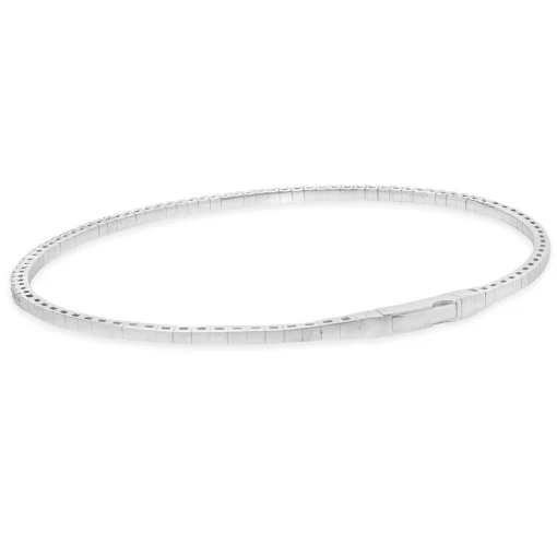 14 Karat White Gold Diamond Flex Bracelet