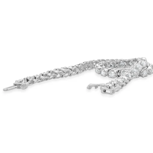 14 Karat White Gold Diamond Tennis Bracelet