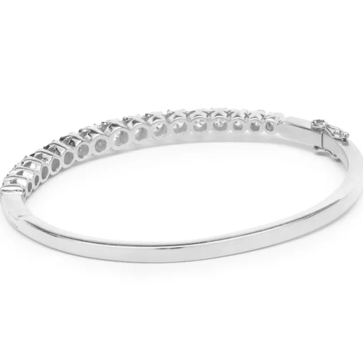 18 Karat White Gold Diamond Bangle Bracelet