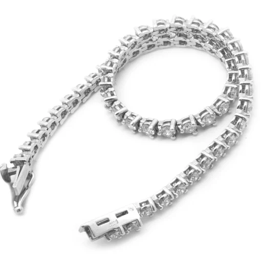 14 Karat White Gold Diamond Tennis Bracelet