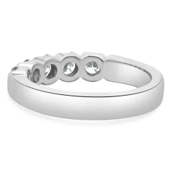 14 Karat White Gold Diamond Band
