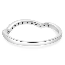 10 Karat White Gold Diamond Contour Band
