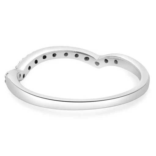 10 Karat White Gold Diamond Contour Band