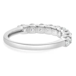 18 Karat White Gold Diamond Band