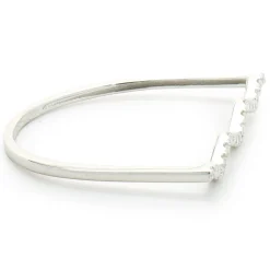 18 Karat White Gold Diamond ZigZag Ring