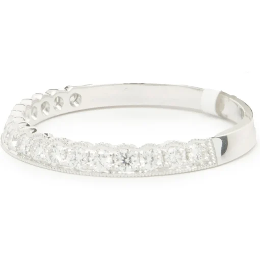14 Karat White Gold Diamond Band