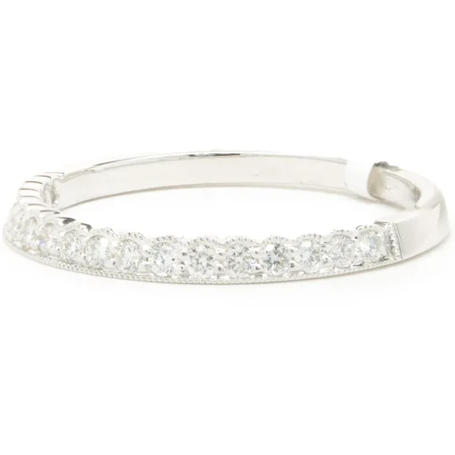 14 Karat White Gold Diamond Band