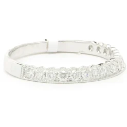 14 Karat White Gold Diamond Band