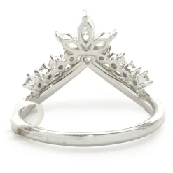 14 Karat White Gold Diamond Crown Band