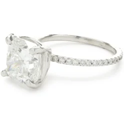 14 Karat White Gold Diamond Engagement Ring