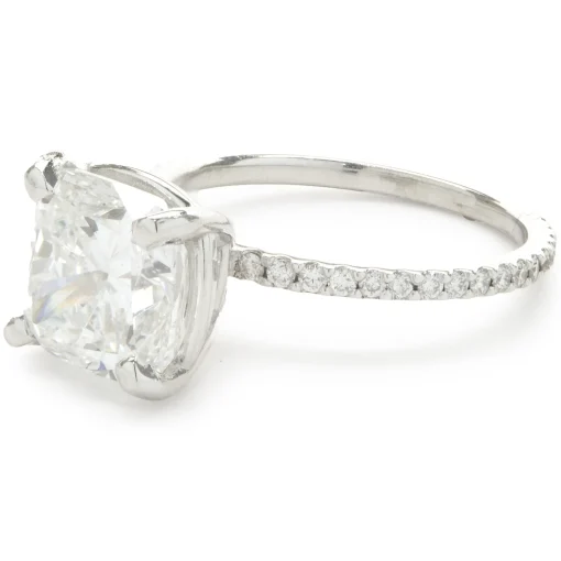 14 Karat White Gold Diamond Engagement Ring