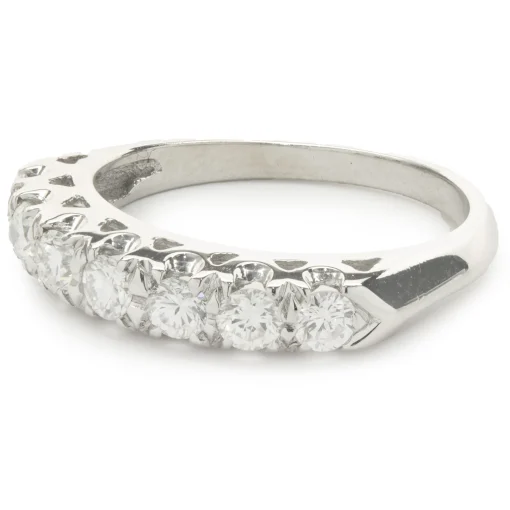 14 Karat White Gold Diamond Band