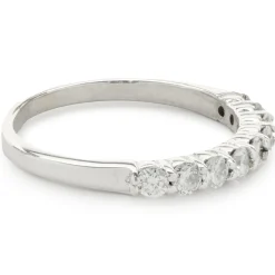 14 Karat White Gold Diamond Band