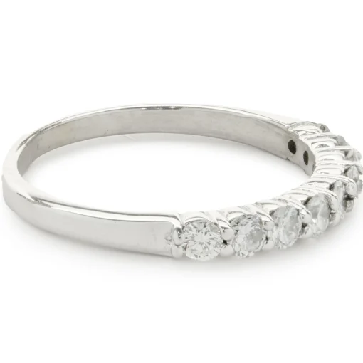 14 Karat White Gold Diamond Band