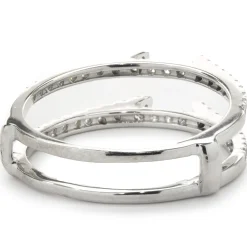 14 Karat White Gold Diamond Ring Guard