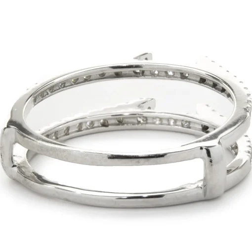 14 Karat White Gold Diamond Ring Guard