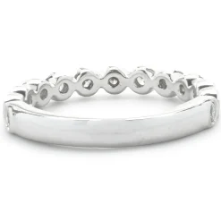 14 Karat White Gold Diamond Band