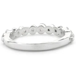 14 Karat White Gold Diamond Band
