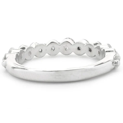 14 Karat White Gold Diamond Band