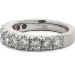 18 Karat White Gold Diamond Band