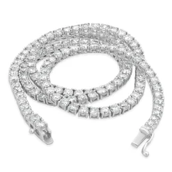 18 Karat White Gold Diamond Inline Tennis Necklace