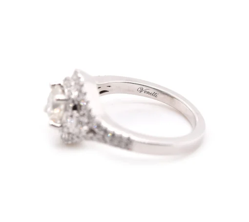 14 Karat White Gold Diamond Engagement Ring