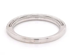 18 Karat White Gold Diamond Band