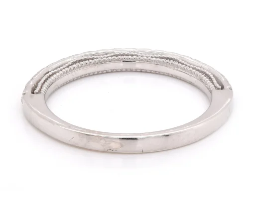 18 Karat White Gold Diamond Band