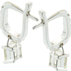 14 Karat White Gold Diamond Drop Earrings