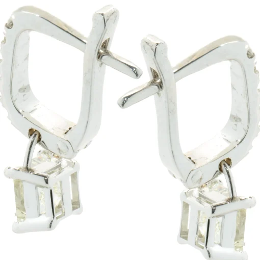 14 Karat White Gold Diamond Drop Earrings