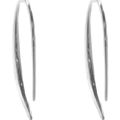 14 Karat White Gold Diamond Spear Through Earrings
