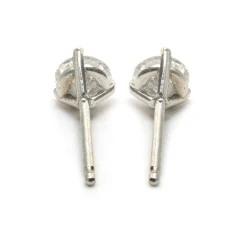 14 Karat White Gold Diamond Stud Earrings