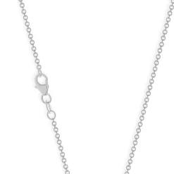 18 Karat White Gold Diamond Cross Necklace
