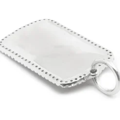 14 Karat White Gold Diamond Dog Tag Pendant