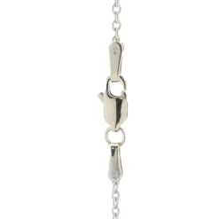 14 Karat White Gold Diamond Solitaire Necklace with Extension