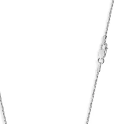 10 Karat White Gold Diamond Solitaire Necklace