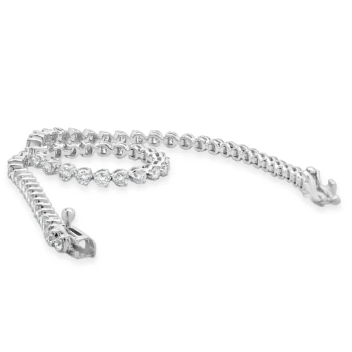 14 Karat White Gold Diamond Tennis Bracelet