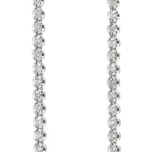 14 Karat White Gold Diamond Tennis Necklace