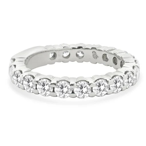 14 Karat White Gold Diamond Band