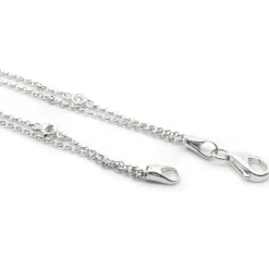 14 Karat White Gold Diamonds By The Yard Double Strand Necklace