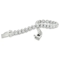 14 Karat White Gold Diamond Tennis Bracelet