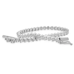 14 Karat White Gold Diamond Tennis Bracelet