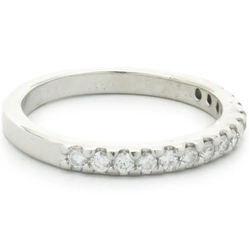 14 Karat White Gold Diamond Band