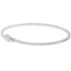 14 Karat White Gold Diamond Flex Bracelet