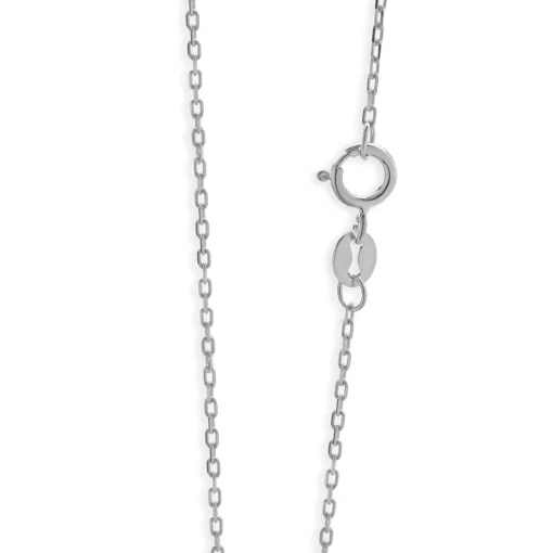 14 Karat White Gold Diamond Cluster Necklace