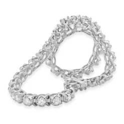 14 Karat White Gold Diamond Tennis Bracelet