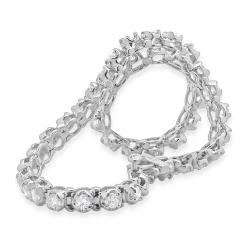 14 Karat White Gold Diamond Tennis Bracelet
