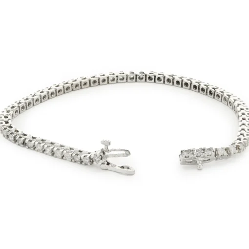 14 Karat White Gold Diamond Tennis Bracelet