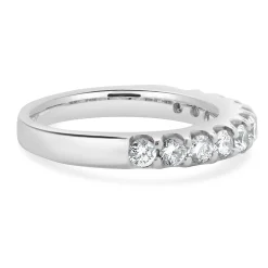 14 Karat White Gold Diamond Band