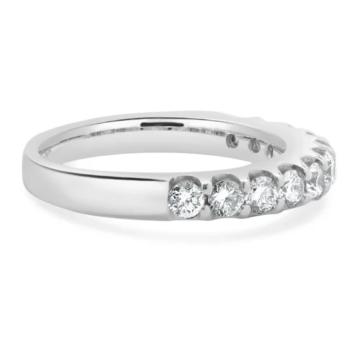 14 Karat White Gold Diamond Band